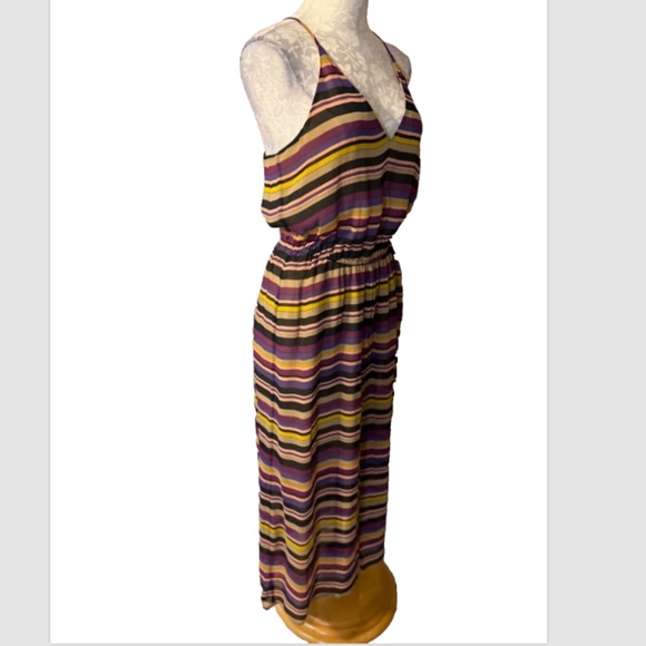 Joie Silk Maxi Jesbelle Dress M Medium Stripes - Picture 7 of 7